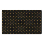 Black And Gold Orthodox Pattern Print Polyester Doormat