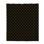 Black And Gold Orthodox Pattern Print Polyester Shower Curtain