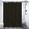 Black And Gold Orthodox Pattern Print Premium Shower Curtain