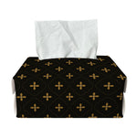 Black And Gold Orthodox Pattern Print Rectangle Tissue Box Cover