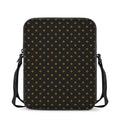 Black And Gold Orthodox Pattern Print Rectangular Crossbody Bag