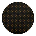 Black And Gold Orthodox Pattern Print Round Blanket