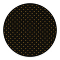 Black And Gold Orthodox Pattern Print Round Floor Mat