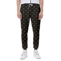 Black And Gold Orthodox Pattern Print Joggers