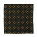 Black And Gold Orthodox Pattern Print Silk Bandana