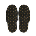 Black And Gold Orthodox Pattern Print Slippers