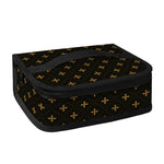 Black And Gold Orthodox Pattern Print Small Lunch Bag