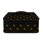 Black And Gold Orthodox Pattern Print Small Lunch Bag