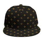 Black And Gold Orthodox Pattern Print Snapback Cap