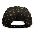 Black And Gold Orthodox Pattern Print Snapback Cap