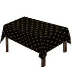 Black And Gold Orthodox Pattern Print Tablecloth