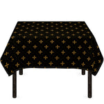 Black And Gold Orthodox Pattern Print Tablecloth