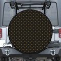 Black And Gold Orthodox Pattern Print Tire Cover