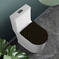 Black And Gold Orthodox Pattern Print Toilet Lid Cover