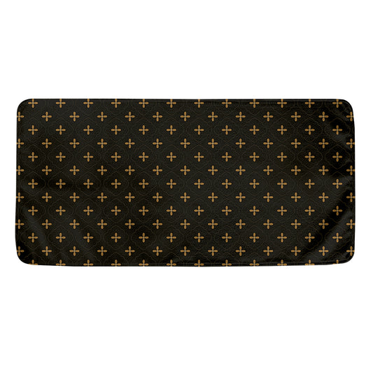 Black And Gold Orthodox Pattern Print Towel