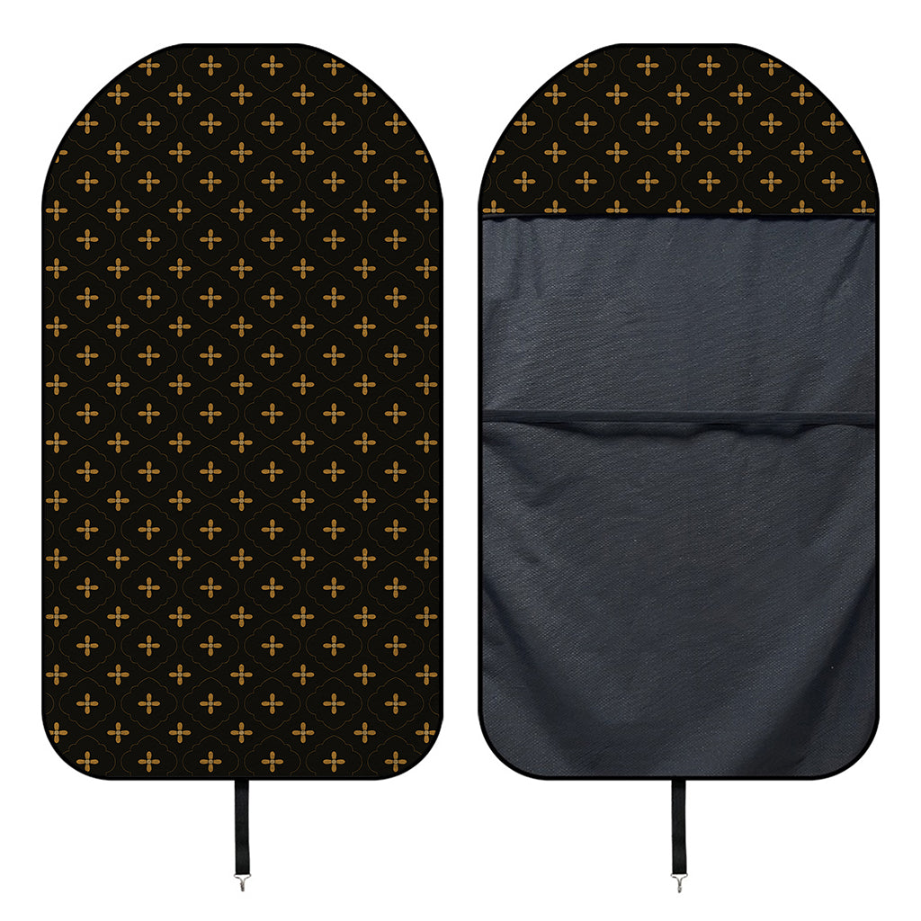 Black And Gold Orthodox Pattern Print Waterproof Car Seat Cover