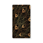 Black And Gold Peacock Feather Print Baby Crib Sheet