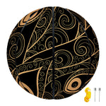 Black And Gold Peacock Feather Print Basketball
