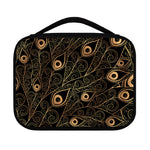 Black And Gold Peacock Feather Print Classic Bible Case