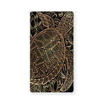 Black And Gold Sea Turtle Print Baby Crib Sheet