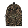 Black And Gold Sea Turtle Print School Backpack
