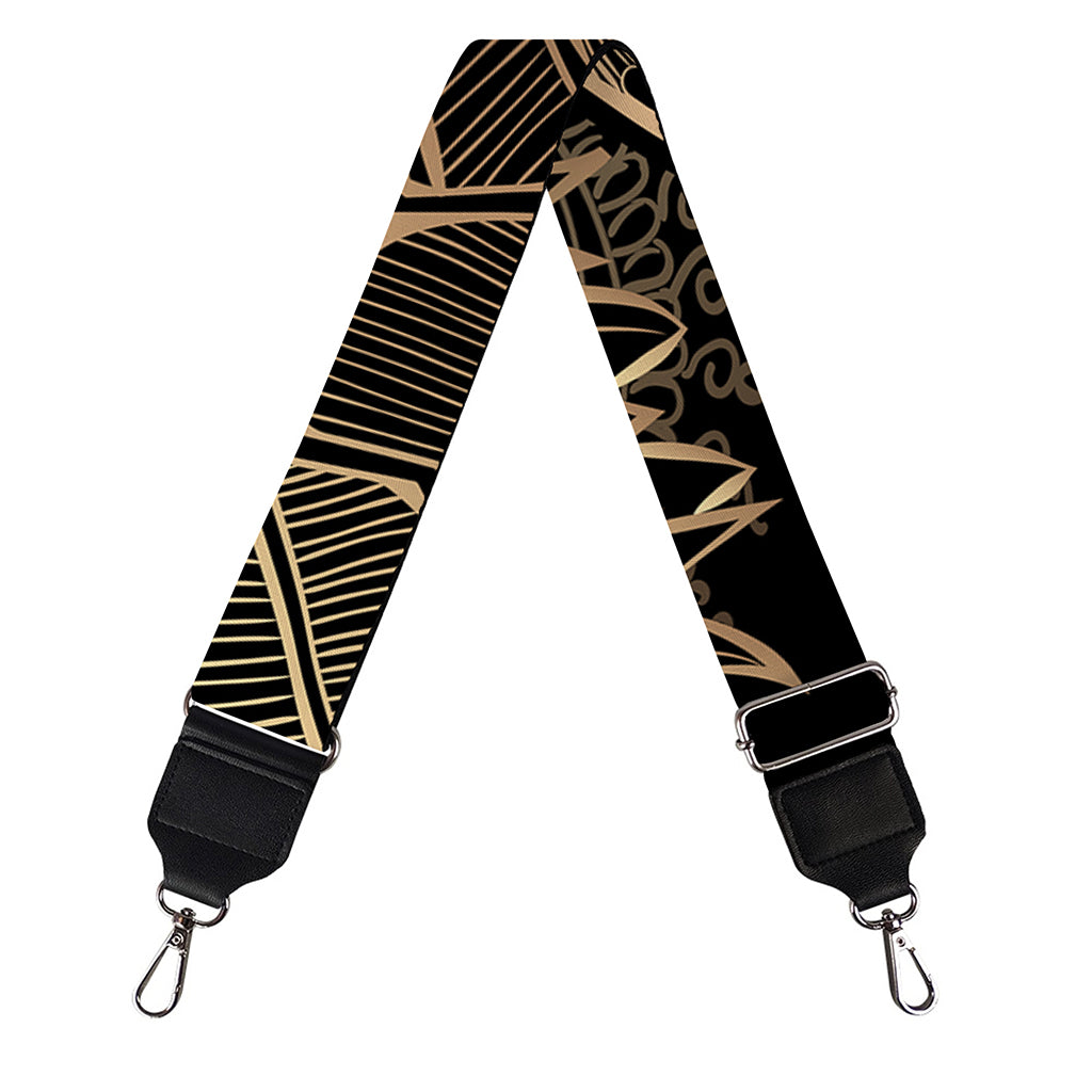 Black And Gold Sea Turtle Print Bag Strap
