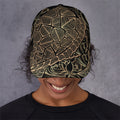 Black And Gold Sea Turtle Print Baseball Cap