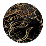 Black And Gold Sea Turtle Print Basketball