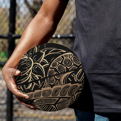 Black And Gold Sea Turtle Print Basketball