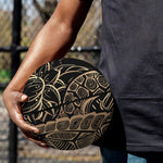 Black And Gold Sea Turtle Print Basketball