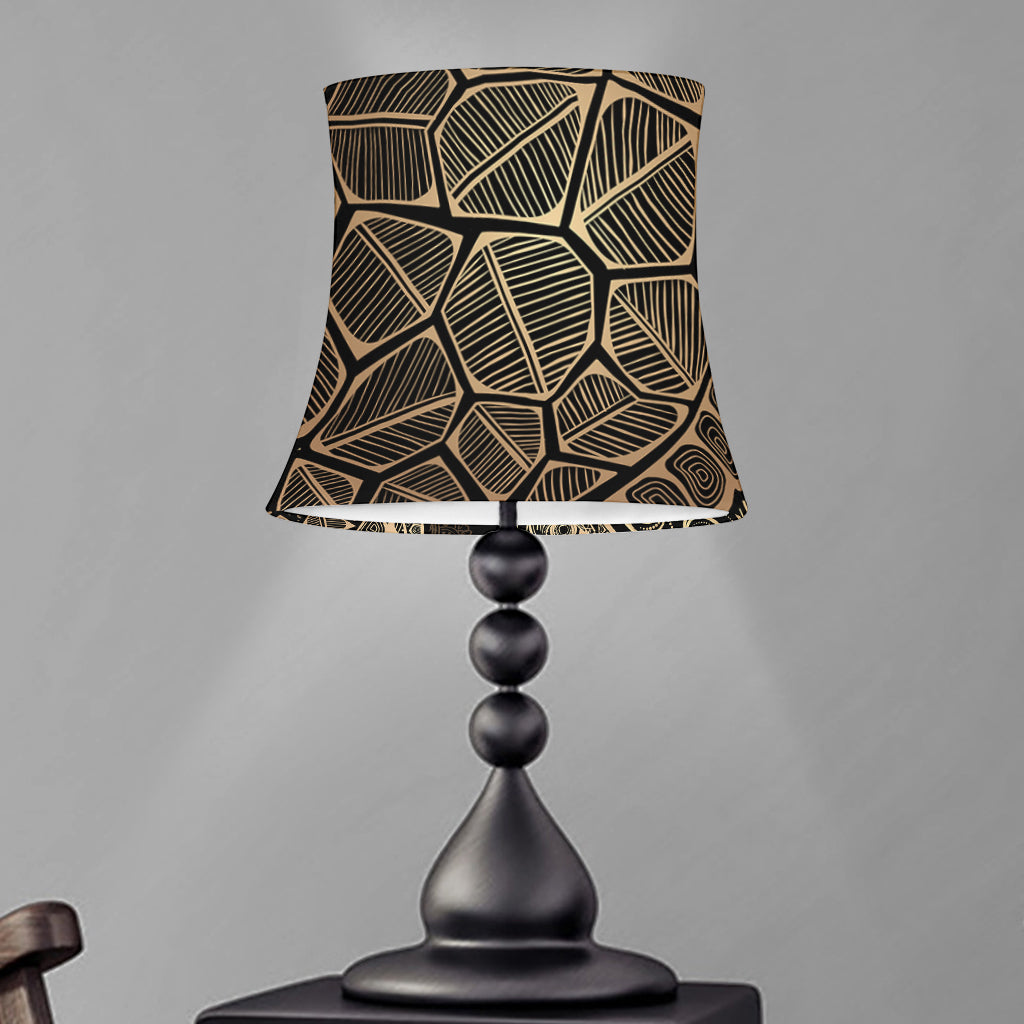 Black And Gold Sea Turtle Print Bell Lamp Shade