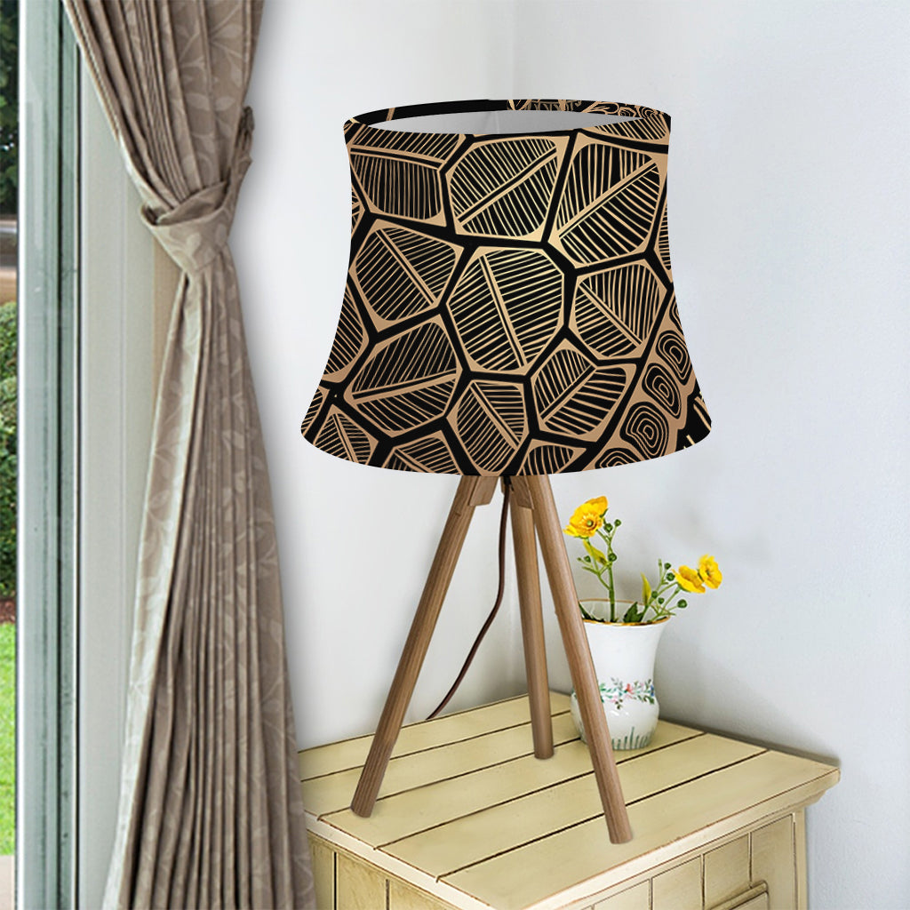 Black And Gold Sea Turtle Print Bell Lamp Shade