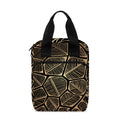 Black And Gold Sea Turtle Print Bible Tote Bag