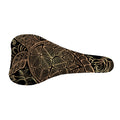 Black And Gold Sea Turtle Print Bicycle Seat Cover