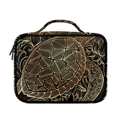 Black And Gold Sea Turtle Print Briefcase Bible Bag