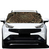 Black And Gold Sea Turtle Print Car Windshield Snow Cover