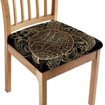 Black And Gold Sea Turtle Print Chair Cushion Cover