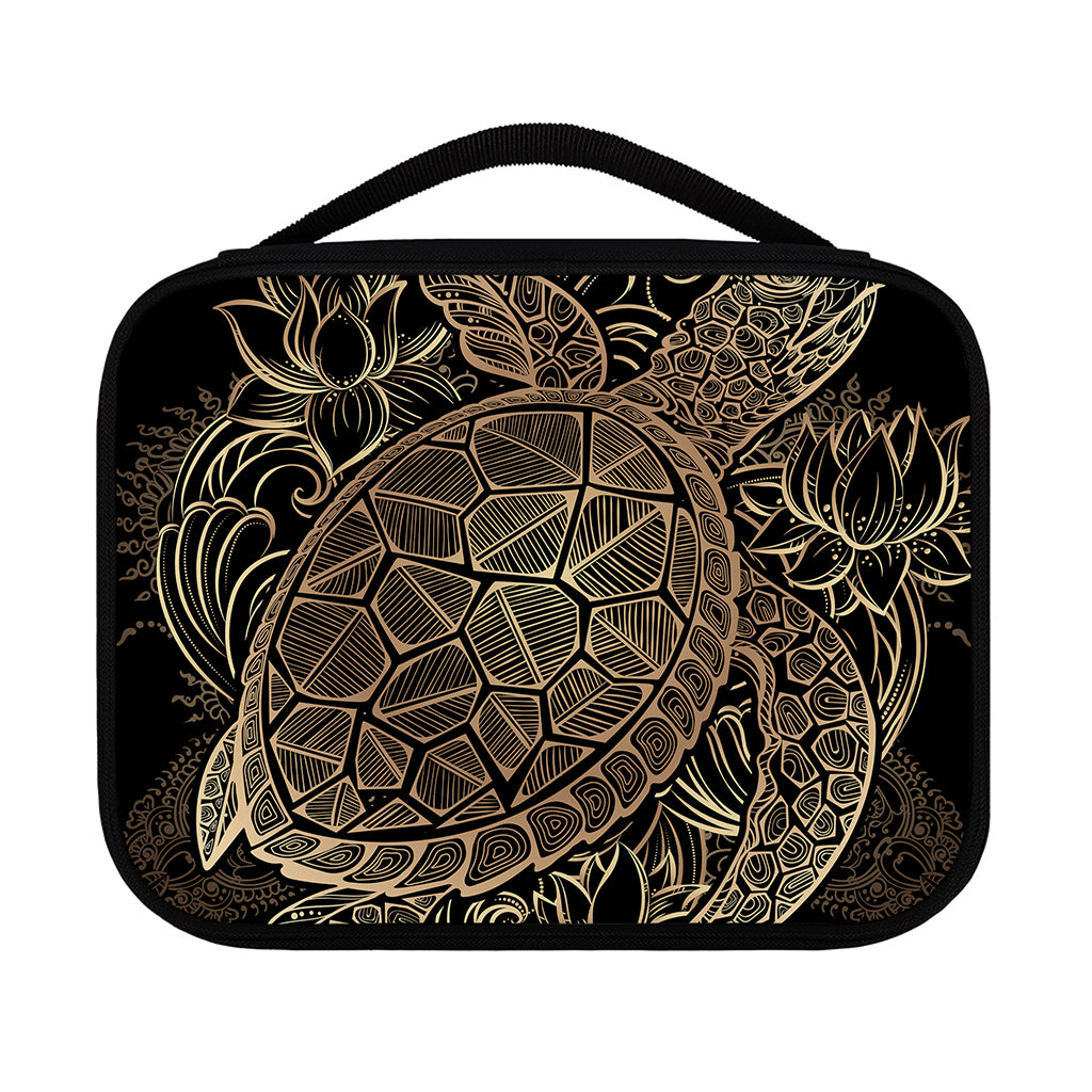 Black And Gold Sea Turtle Print Classic Bible Case