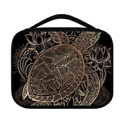 Black And Gold Sea Turtle Print Classic Bible Case