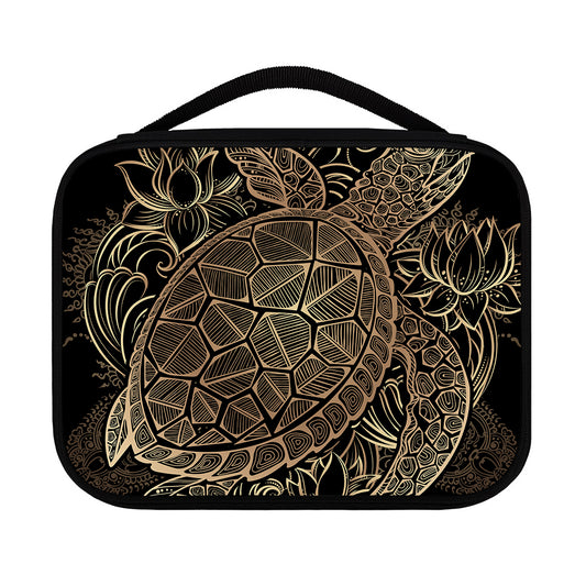 Black And Gold Sea Turtle Print Classic Bible Case
