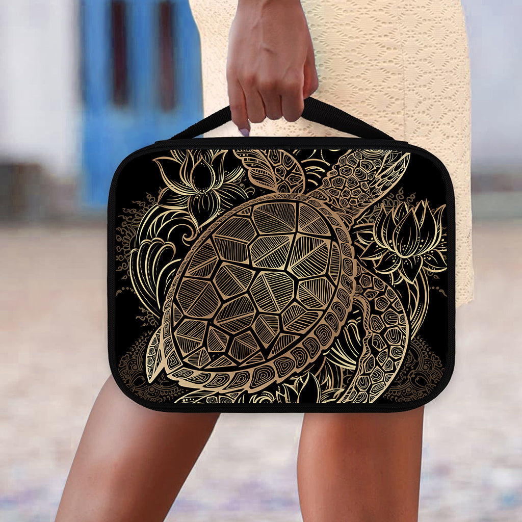 Black And Gold Sea Turtle Print Classic Bible Case