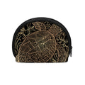 Black And Gold Sea Turtle Print Coin Purse