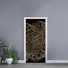 Black And Gold Sea Turtle Print Door Sticker