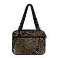 Black And Gold Sea Turtle Print Double Strap Bible Bag