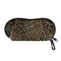 Black And Gold Sea Turtle Print Glasses Case
