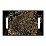Black And Gold Sea Turtle Print Golf Cart Seat Cover