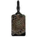 Black And Gold Sea Turtle Print Luggage Tag