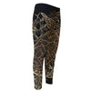 Black And Gold Sea Turtle Print Men's Compression Pants