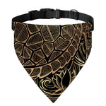 Black And Gold Sea Turtle Print Over The Collar Dog Bandana