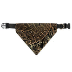 Black And Gold Sea Turtle Print Over The Collar Dog Bandana
